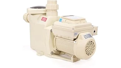 The image shows a selection of top-rated above-ground pool pumps for your backyard.