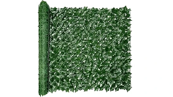 The image shows a lush, green privacy hedge, perfect for the Best 10 Bushes to Plant guide.