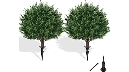 The image shows a variety of lush dwarf trees perfect for any landscape design.
