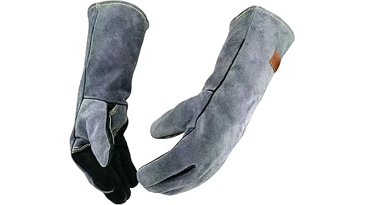 The image shows a variety of durable gloves for handling firewood, ideal for your list of best 10.