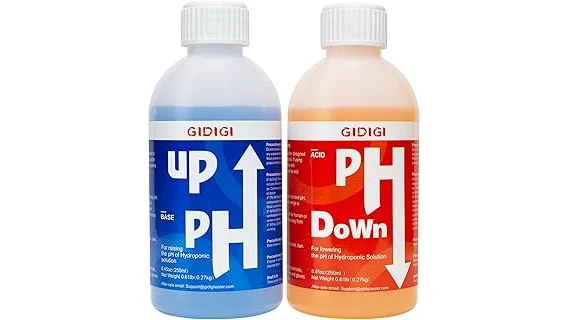 The image shows a healthy cannabis plant and a soil pH testing kit, relevant to the best pH for growing weed.