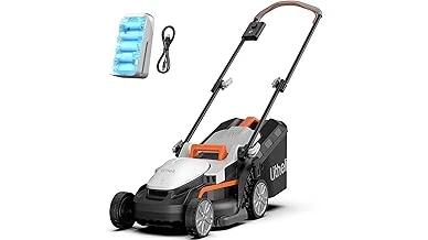The image shows a riding mower expertly navigating a steep, green lawn, ideal for hilly terrain.