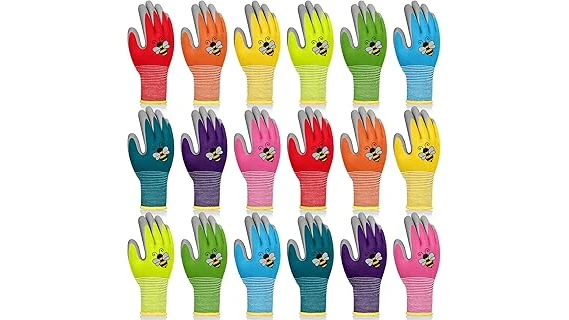 The image shows a collection of ten highly-rated gardening gloves ideal for weeding.