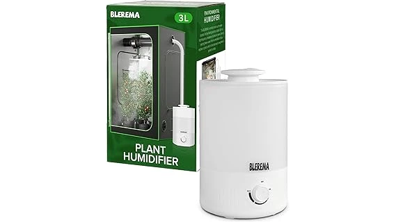 The image shows a diverse collection of thriving plants under optimal humidity conditions for best selling growth.