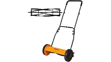 The image shows a powerful mower designed to tackle the challenges of a bumpy lawn.