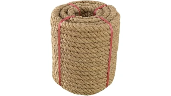 The image shows a close-up of strong, braided rope, perfect for a hanging swing set.