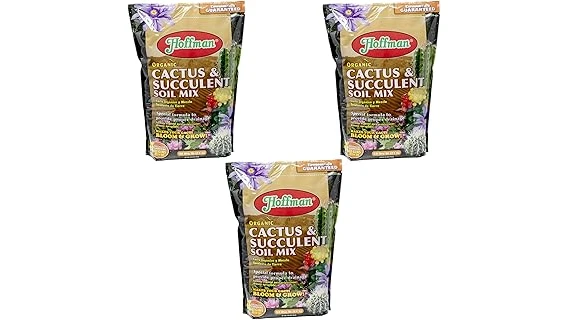 The image shows a variety of potting mixes suitable for succulents, highlighting the best selling options.