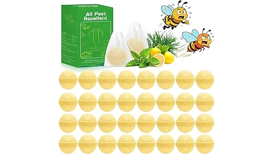 This image shows a variety of effective wasp repellent devices for outdoor patios.