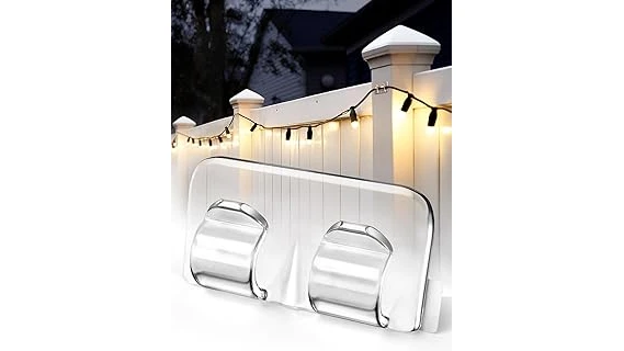 This image shows a variety of clips used for hanging Christmas lights, highlighting popular choices.