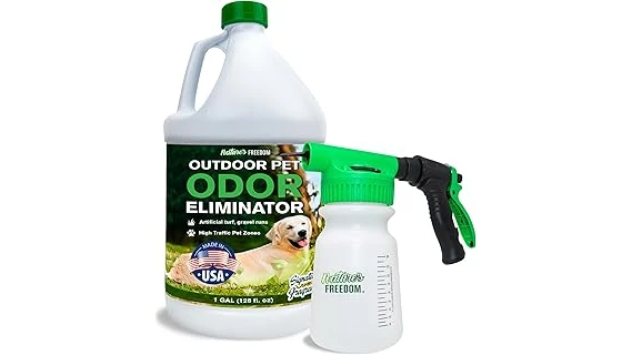 The image shows a collection of popular deodorizing products for artificial turf.