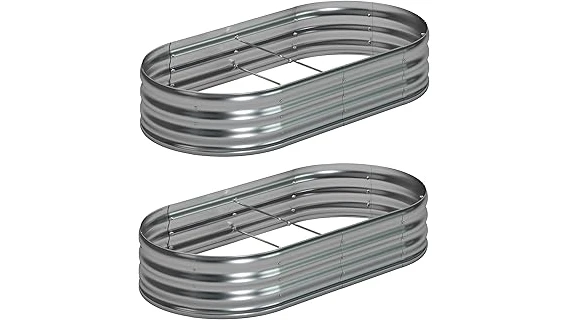 This image shows various raised garden beds of popular depths, suitable for planting vegetables and flowers.