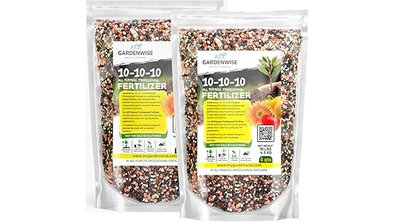 The image shows a variety of fertilizer bags and containers, hinting at popular choices for early spring.