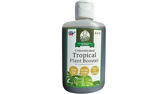The image shows a collection of bottles, representing popular fertilizers suitable for nurturing Hoya plants.