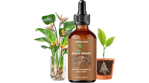 The image shows a selection of popular fertilizers designed to promote healthy root growth.