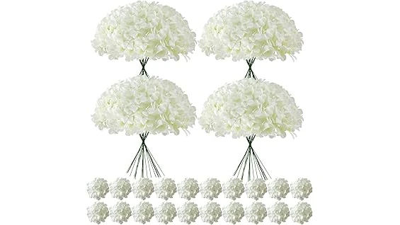 The image shows a vibrant bouquet featuring several popular hydrangea varieties perfect for cut flowers.