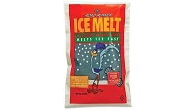 The image shows a variety of eco-friendly ice melt products, likely featured in a Most Popular 10 Ice Melt for Environment post.