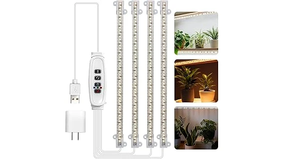 The image shows a selection of popular LED grow lights for cultivating plants indoors effectively.