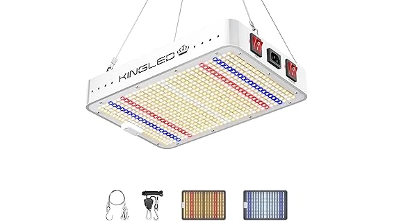 The image shows a collection of popular grow lights, highlighting the Most Popular 10 Light for Growing Cannabis.