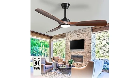 The image shows an assortment of sleek outdoor fans perfect for any patio, highlighting popular choices.