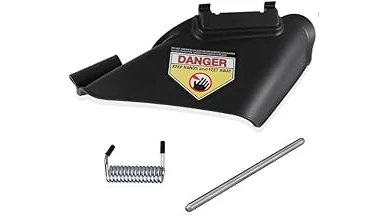 The image shows a person easily maneuvering a popular side discharge self-propelled mower across a green lawn.