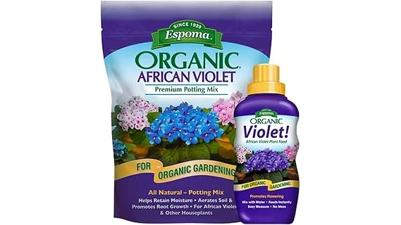 The image shows a collection of potting soils, likely the most popular 10 soil options for African violets.