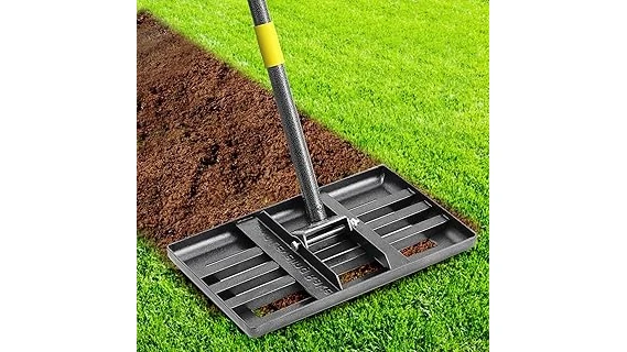The image shows bags of different soil types used for lawn leveling, highlighting popular choices.