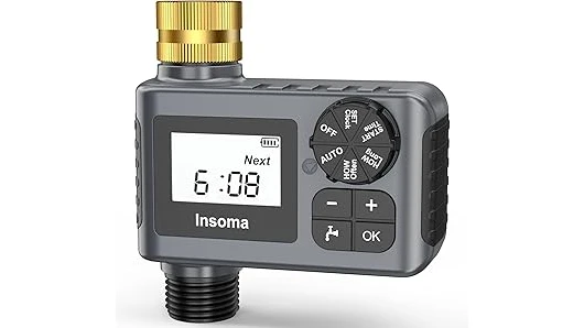 The image shows a selection of popular water timers for efficient drip irrigation systems.