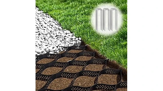 The image shows lush green grass growing vibrantly on a steep hillside, ideal for erosion control.