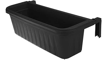 The image shows vibrant flowers cascading from railing planters, perfect for a top 10 list.