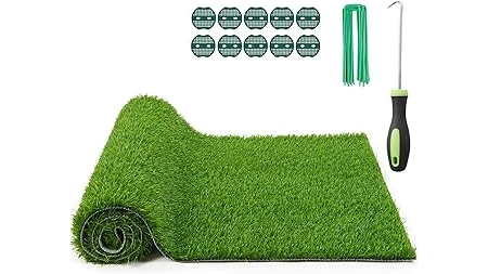 The image shows a lush, green lawn ideal for areas experiencing heavy foot traffic and play.