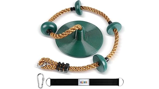 The image shows a close-up of a strong knot tied to a tree branch, perfect for a tree swing.
