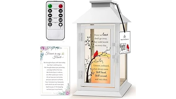 The image shows a serene, mature tree with a plaque at its base, representing remembrance for loved ones.