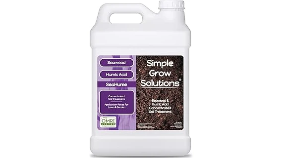 The image shows bags of various organic fertilizers, suggesting top choices for lawns.