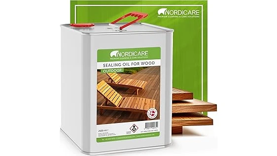 This image shows outdoor furniture stained with rich, protective wood finishes for durability.