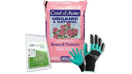 This image shows a variety of potting soils perfect for growing roses in containers.