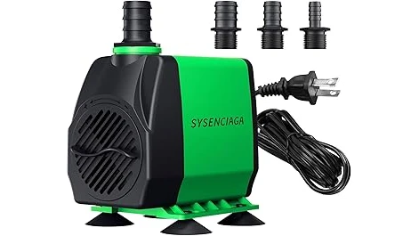 The image shows a powerful water pump ideal for hydroponic systems from the Top 10 list.