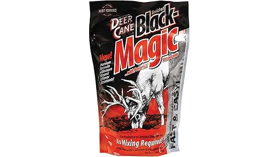 The image shows a variety of deer attractant products for fall hunting season, suitable for a top 10 list.
