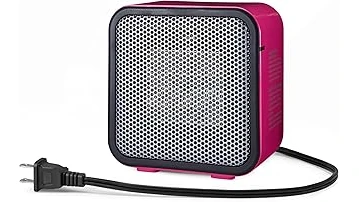The image shows a compact heater ideal for maintaining warmth in a small greenhouse.