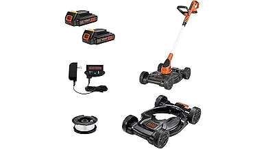The image shows a variety of compact lawnmowers ideal for small yards, featured in a Top 10 list.