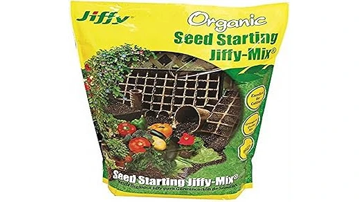 The image shows bags of top rated potting soil perfect for starting seeds.