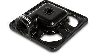 This image shows a versatile oscillating sprinkler watering a neat square lawn, ideal for top-rated lawn care.