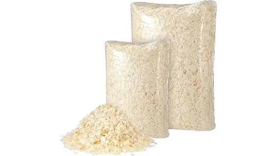 The image shows a variety of wood chips, perfect for a top-rated chicken run.