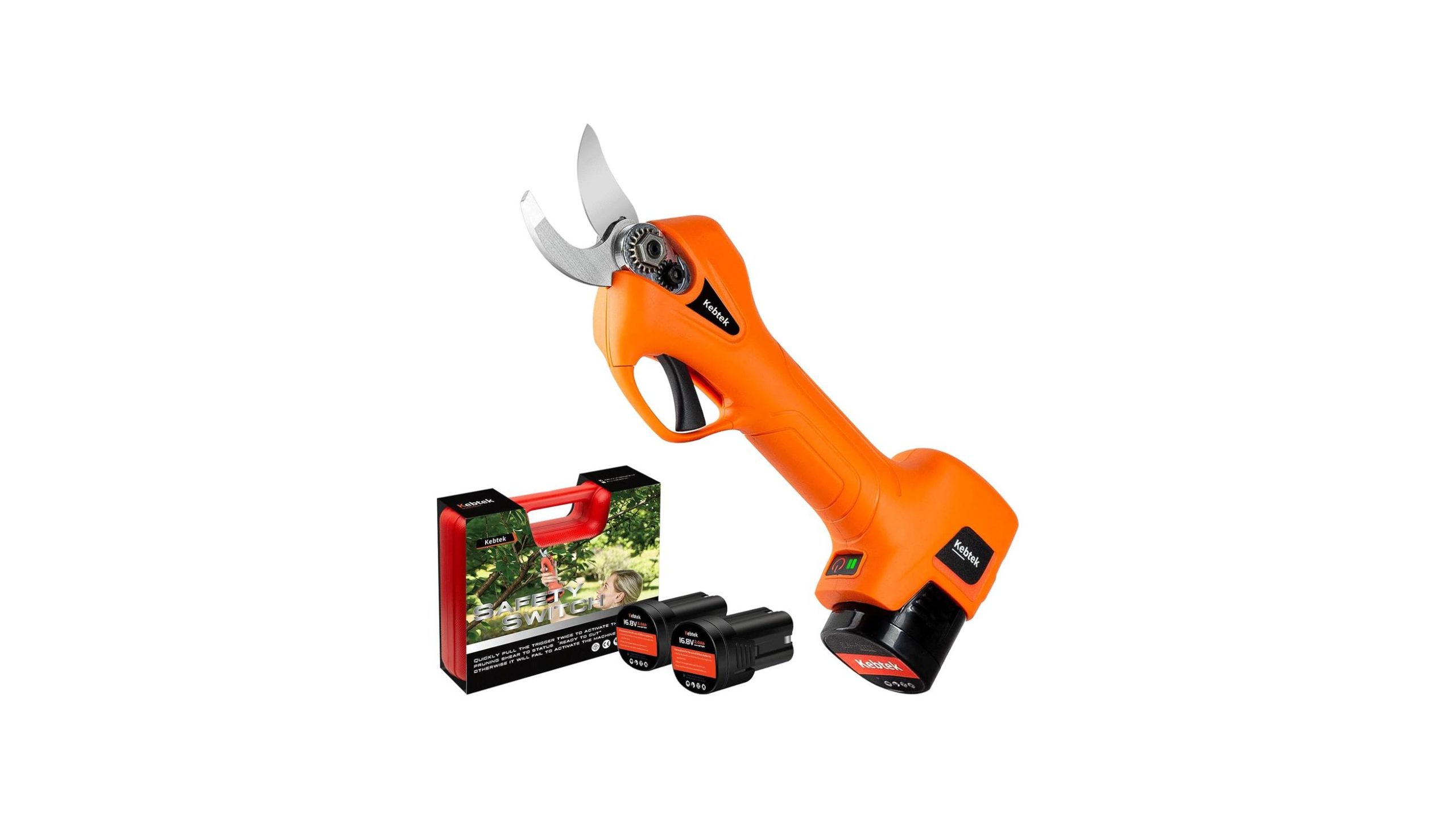 Pruning Shear Battery Powered, Kebtek Cordless Portable Elec