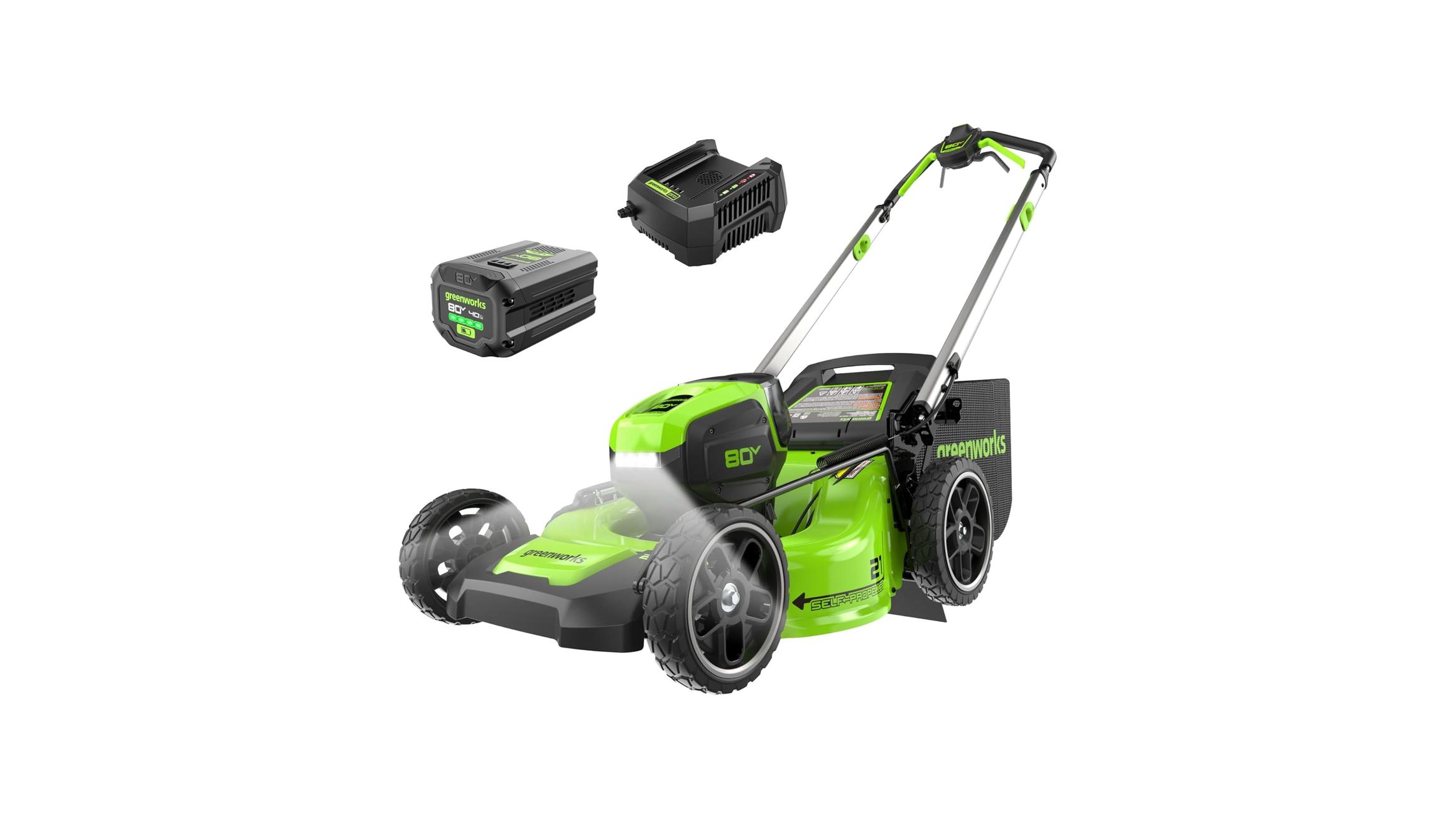 Greenworks 80V 21″ Self-Propelled Cordless Lawn Mower: Hones