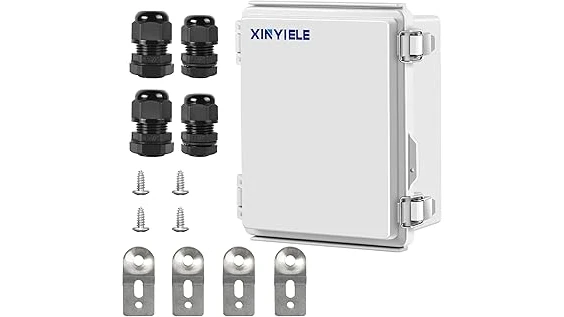 This image shows a durable, waterproof outdoor storage box perfect for keeping items dry and protected.