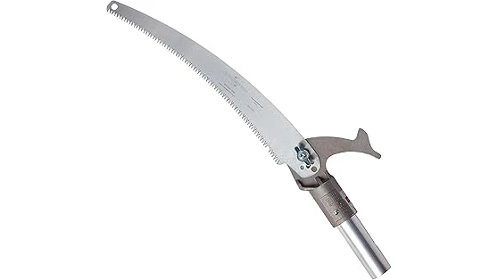 The image shows several sharp, professional tools for safely and effectively trimming palm trees.