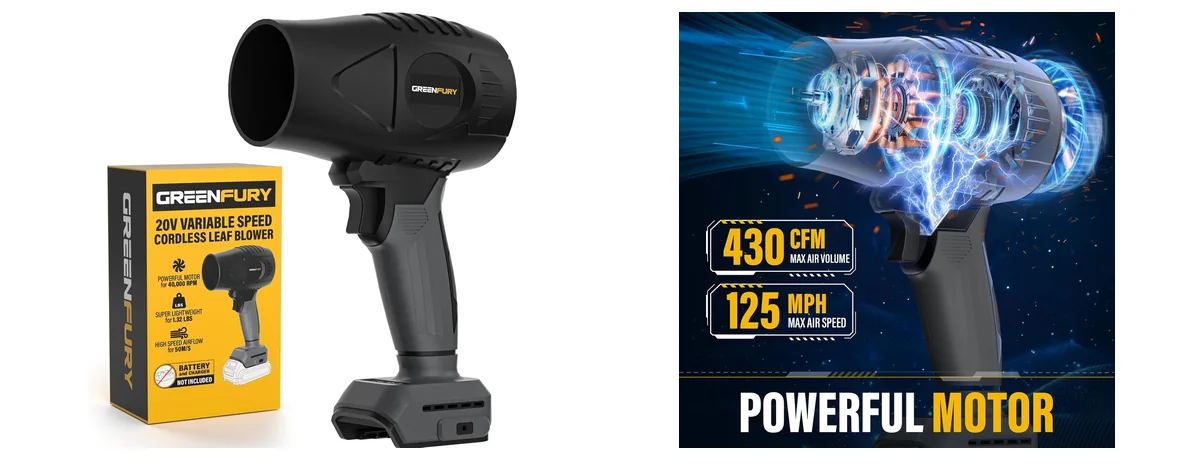 GREENFURY Cordless Leaf Blower Compatible images