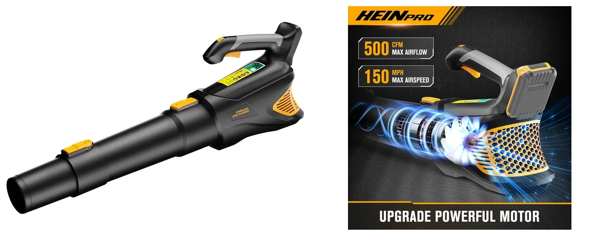 HEINPRO Cordless Leaf Blower 500CFM Compatible images