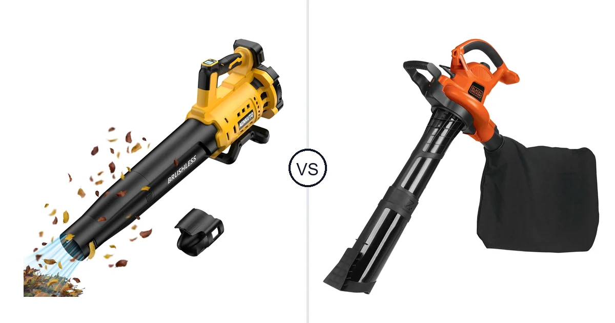Comparison of Aenkuto Cordless Leaf Blower for DEWALT 20V and BLACK+DECKER BV6000