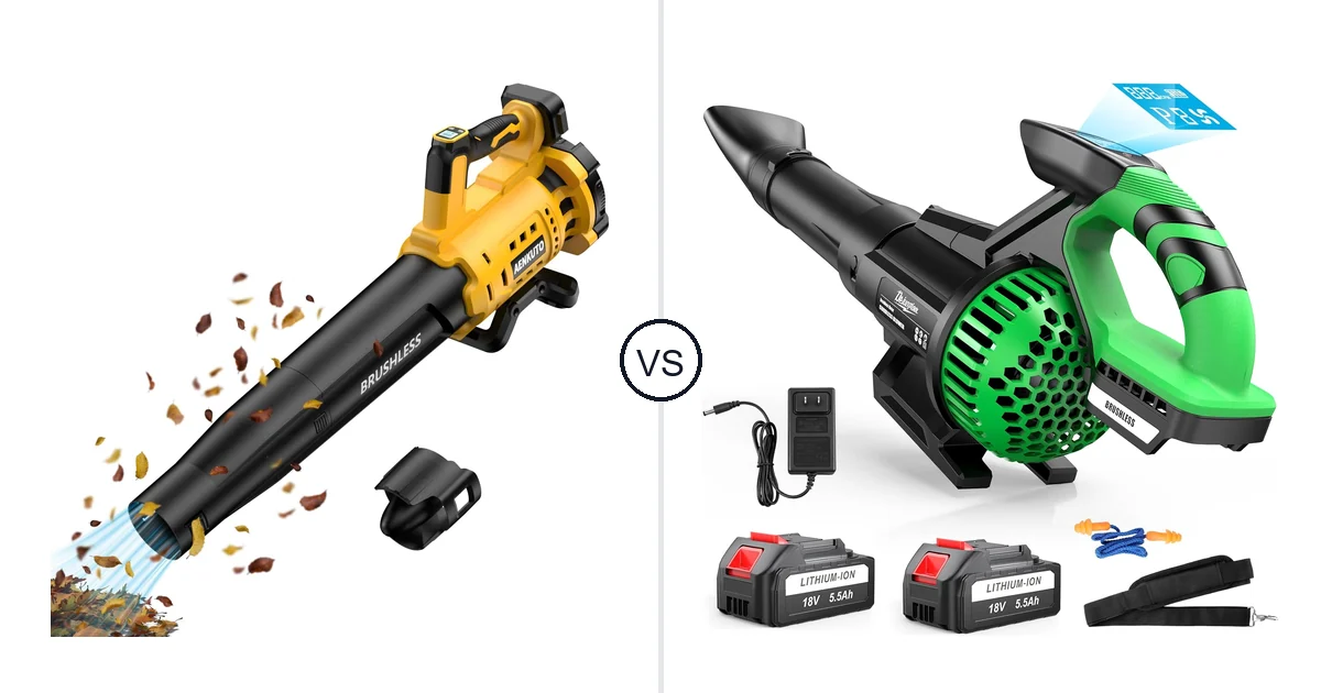 Comparison of Aenkuto Cordless Leaf Blower for DEWALT 20V and DEJUNPIOOL CFM/180
